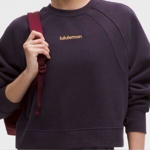 lululemon athletica Women's Crewneck Sweatshirt in Plum with Gold Logo